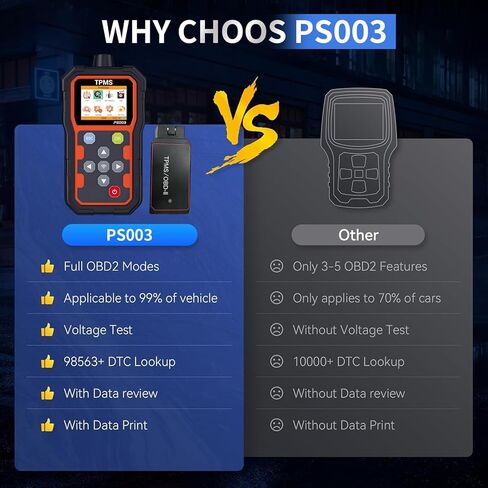 مبرمج تشخيص TPMS - أداة استشعار ضغط الإطارات الاحترافية مع ترقية WiFi، تشخيص OBD، تنشيط المستشعر/البرمجة/التعلم، اكتشاف تردد المفاتيح، شاشة LCD ملونة مقاس 2.8 بوصة in Kuwait