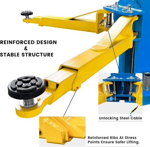 9,000 LBS 2-Post Car Lift, 77" Max Height Auto Lift with Single Point Lock Release & Overhead Hydraulic Auto Lift, Clear Floor Hoist for Garage, Parking, or Workshop, 3 Year Warranty, 110V in Saudi Arabia