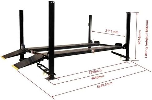 4-Post Car Lift, 8000 lb Capacity, 72-inch Lift Height, 110V Single Phase Motor in Saudi Arabia