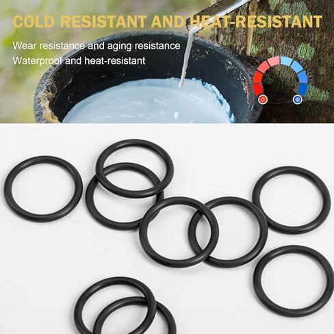 300PCS O-Ring Kits, Rubber O-Ring Assortment Kit, 18 Size Nitrile Rubber Assortment Set for Car, Plumbing, Faucet, Mechanic, Repairs, Air or Gas Connections Resist Oil and Heat in Kuwait