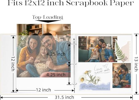 مجموعة ألبوم صور Vienrose Linen، سجل قصاصات كبير مكون من 3 حلقات مع 30 غلافًا بلاستيكيًا، كتاب ذاكرة DIY مقاس 15 × 13 بوصة لحفلات الزفاف والذكرى السنوية وهدية تذكارية للعائلة والأطفال، بيج in Saudi Arabia