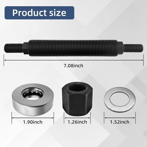 مجموعة تركيب الموازن التوافقي 66515 المتوافقة مع العمود المرفقي شيفروليه 350 SBC بي بي سي، تتضمن قضيب الخيط والجوز والغسالة ومحمل الدفع. in Kuwait