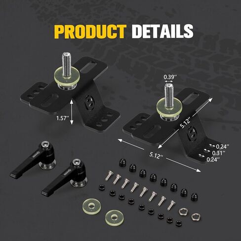 Bunker INDUST Farm Jack Mount لرف السقف، قطعتان من دعامات تثبيت جاك الرفع العالي تعمل مع فتحات M6/M8 ومعظم مقابس المزرعة القياسية in Saudi Arabia