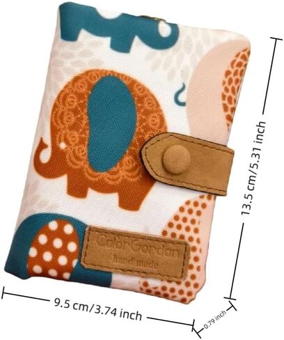 Small Cute Pattern Fabric Pouch for Men And Women, 1-Piece Flip Snap Closure with Wrist Strap and Card Slots for Daily Essentials in Saudi Arabia
