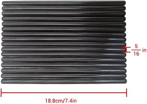 NINTE 16 قطعة مجموعة قضبان الدفع استبدال 10238852 MPR-614 لـ GM LS2 LS3 LS6 L99 LSX 4.8 5.3 5.7 V8 محرك 7.4 بوصة طويل 5/16 بوصة قطر 1998-2013 قضبان دفع سوداء in Kuwait