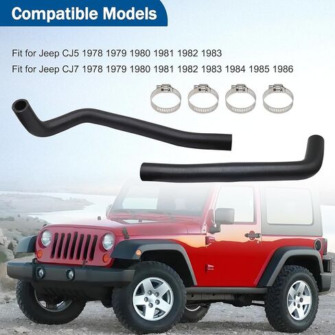 Fuel Filler Hose & Vent Hose Compatible With Jeep CJ5 1978-1983 CJ7 1978-1986 15 Gallon, Replace# 5357970 J5357970 17740.03 5357971 J5357971 17741.01 in Saudi Arabia