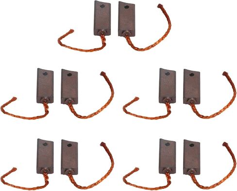 BRRNOO Alternator Regulator Brush Set, Generator Electric Motor Brush Alternator Set Easy Installation 10Pcs Metal Copper for in Saudi Arabia