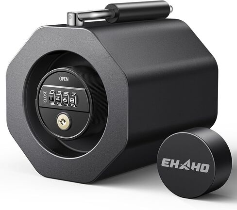 Ehaho 2 5/16" قفل مقطورة مضاد للسرقة، مستوى 9 أقفال وصلة مقطورة مع مقبض، قفل مقرنة عالي التحمل للمركبات الترفيهية والقارب والمقطورة in Kuwait