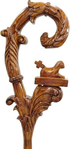 Wooden Crozier Bishop Staff Crosier Quality Craftsmanship, 72" High Xmas in Saudi Arabia