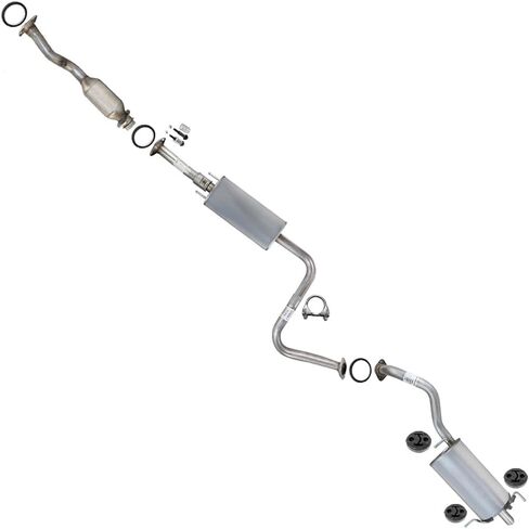Exhaust Catalytic Resonator Muffler Kit Compatible for Nissan Sentra 2009-2012 2.0L | EPA-Approved | Northeastern Exhaust | Stainless Steel | Includes Clamp, Gaskets, Bolt Kit & Hangers in Kuwait