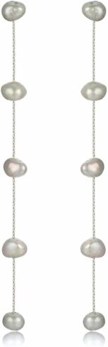 Ettika Gold Earrings For Women. Pearl Earrings, Dripping with Freshwater Pearls Delicate Drop Earrings. Jewelry, 18k Gold Plated in Kuwait