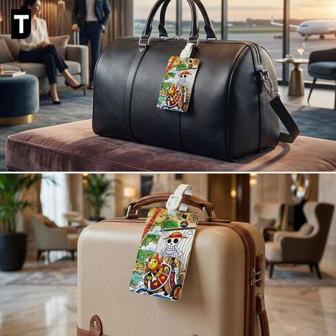 2 حزمة حامل جواز السفر أنيمي وعلامة الأمتعة مجموعة باردة بولي Leather الجلود غطاء جواز السفر مع علامة الأمتعة لطيف لحقيبة السفر النساء والرجال in Kuwait