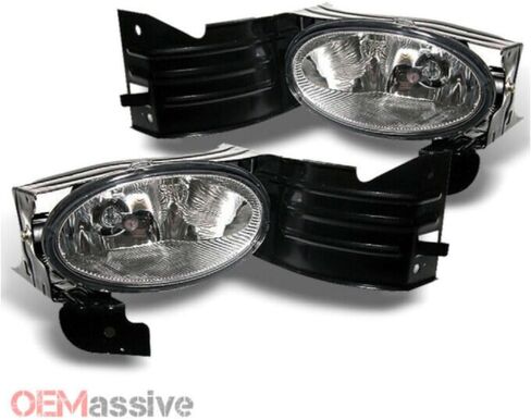 Fog Light Front Left Right Driver Passenger Side Clear Lens 2Doors Bumper Driving Fog Lights W/Switch + Bulbs HO2593120 HO2592120 33951TE0305 33951-TE0-305 in Saudi Arabia