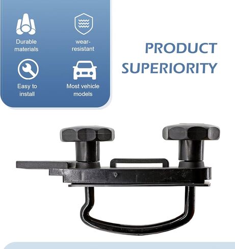 Roof Box U-Bolt Clamps Kit, Rooftop Cargo Carrier Rack Bolt Clips, U-Bracket Clips with Lock Nuts, Universal Travel Accessories (Black) in Saudi Arabia