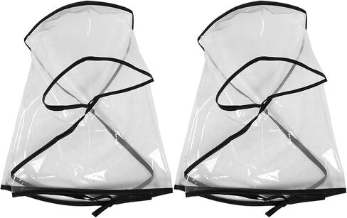 Ciieeo 2pcs Waterproof Rain Hats for Women Plastic Rain Bonnet with Black Edge Visor, Hair Protection Cap for Travel and Outdoor Use in Saudi Arabia