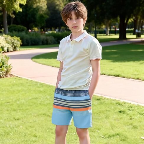 Boys Swim Trunks UPF 50+ Quick Dry Toddler Beach Board Shorts Kids Bathing Suit Youth Swimwear with Mesh Lining in Saudi Arabia