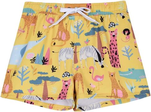 Boy's Swim Shorts Quick Dry Soft Drawsting Printed Cargo Pocket Pool Swim Trunks in Saudi Arabia