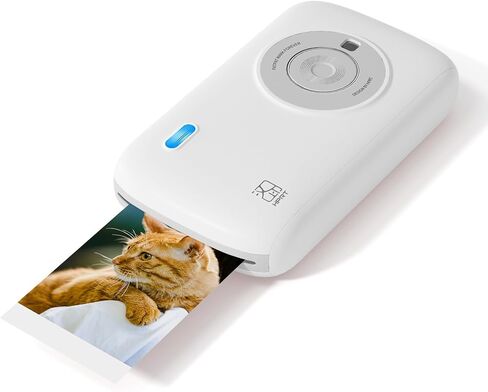 HPRT CP2100 Portable Photo Printer for iPhone & Android | 2x3 Mini Instant Color Picture Printer | Bluetooth 5.0 & 4-Pass Dye-Sublimation Tech | w/10 Paper & Type-C Cable (Grey) in Saudi Arabia