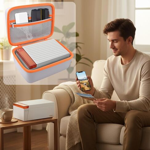 حافظة khanka متوافقة مع طابعة صور Liene Amber M110 M100 مقاس 4x6 بوصة، طابعة صور Wi-Fi، حافظة فقط (رمادي) in Kuwait