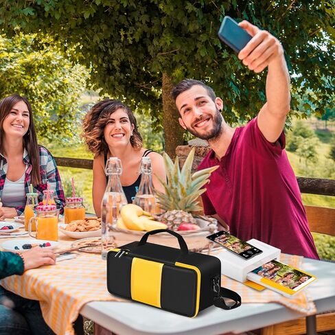 حقيبة حمل متوافقة مع طابعة الصور الفورية المحمولة Kodak Dock/Plus مقاس 4×6 بوصة، حامل تخزين لإعادة تعبئة الخرطوشة/درج ورق الصور/ملحقات الشاحن، مع حزام كتف قابل للتعديل (أسود) in Kuwait