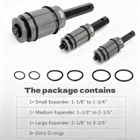 1/18'' to 3-1/2'' Exhaust Pipe Expander Tool, Tail Pipe Spreader Kit Compatible with Most Vehicles and Truck 3-Pieces Pipe Expander Tool Set in Saudi Arabia