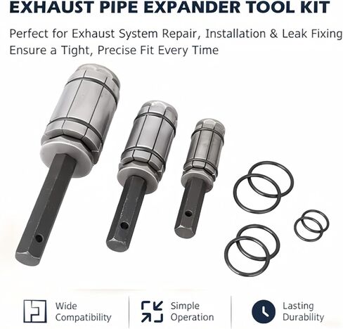 1/18'' to 3-1/2'' Exhaust Pipe Expander Tool, Tail Pipe Spreader Kit Compatible with Most Vehicles and Truck 3-Pieces Pipe Expander Tool Set in Saudi Arabia