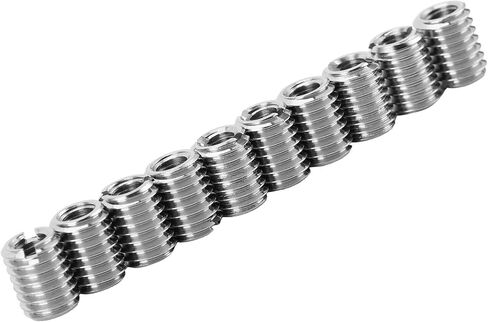 مجموعة إدراج الخيط، أداة إصلاح الخيط M5 x 0.8 إلى M8 x 1.25، 10 مم من الفولاذ المقاوم للصدأ لتقليل صامولة السيارات والإلكترونيات الجوية، مع مفتاح ربط سداسي in Saudi Arabia