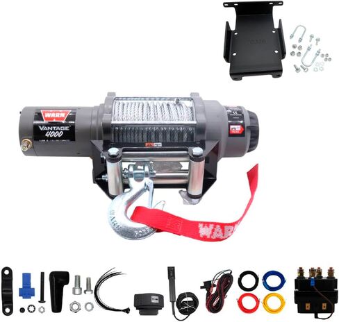 تحذير 93790 طقم تركيب ونش عالي التحمل لموديلات 2016-2022 Honda Pioneer 1000 و1000-5 - لوح فولاذي مطلي بمسحوق أسود مثبت بمسامير متوافق مع روافع Pro Vantage وVantage Powersports in Saudi Arabia