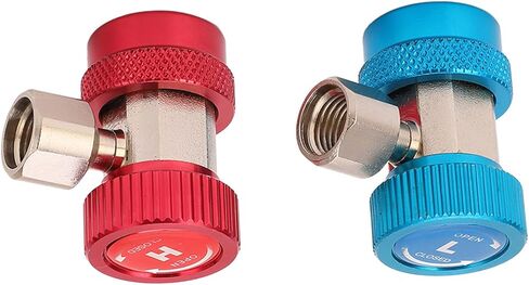 R134a Quick Coupler Adapters Adjustable Air Conditioning Manifold Meter Hose Conversion Kit 1/4in High Compatibility in Kuwait