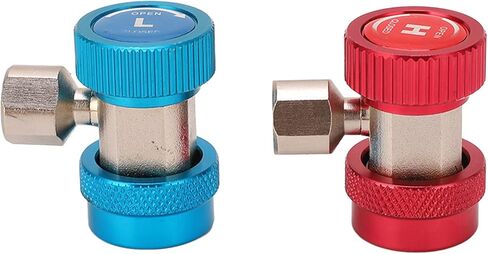 R134a Quick Coupler Adapters Adjustable Air Conditioning Manifold Meter Hose Conversion Kit 1/4in High Compatibility in Kuwait