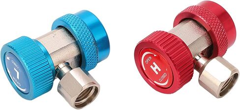 R134a Quick Coupler Adapters Adjustable Air Conditioning Manifold Meter Hose Conversion Kit 1/4in High Compatibility in Kuwait