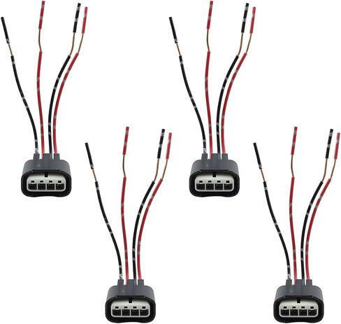 4 قطع موصل ملف إشعال السيارة، معيار 4 منافذ لملف إشعال السيارات، OEM 90980-11885 قابس بديل لملفات إشعال السيارة للسيارة وسيارات الدفع الرباعي والشاحنات (أسود) in Kuwait