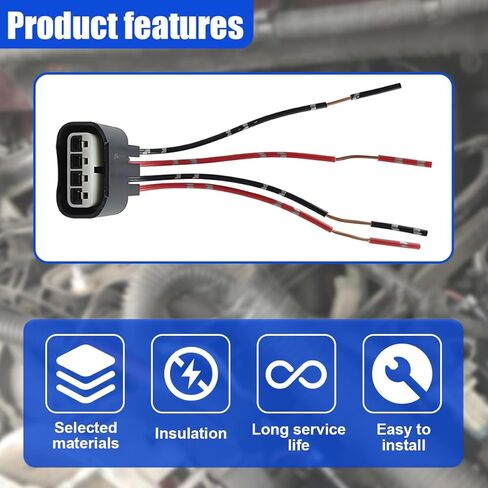 4 قطع موصل ملف إشعال السيارة، معيار 4 منافذ لملف إشعال السيارات، OEM 90980-11885 قابس بديل لملفات إشعال السيارة للسيارة وسيارات الدفع الرباعي والشاحنات (أسود) in Kuwait
