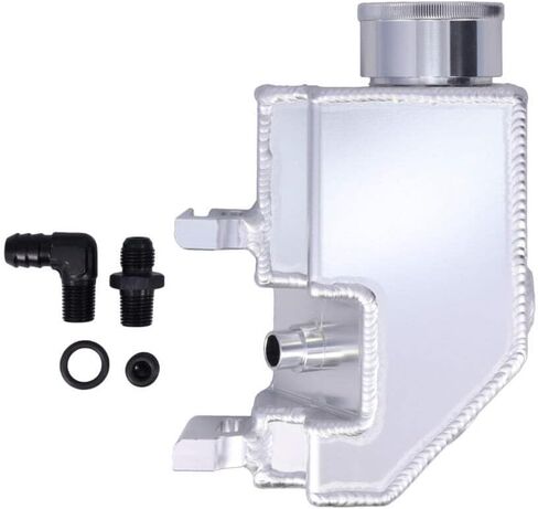 GM Type II Style Fabricated Aluminum 18 oz Power Steering Reservoir - Clear Anodized Clear Anodized in Saudi Arabia