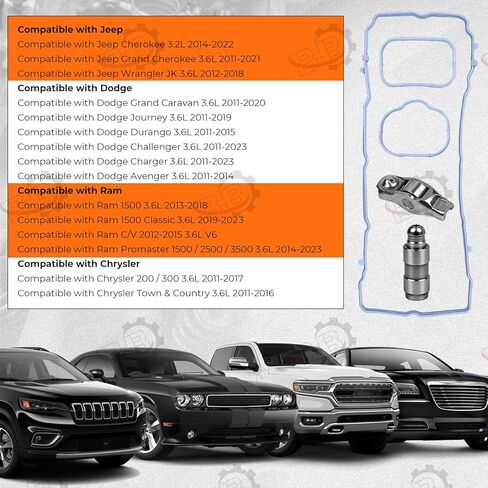24 قطعة ذراع الروك والرافع مع حشوات متوافقة مع كرايسلر دودج رام جيب بينتاستار 3.6L V6 2011-2023 يستبدل 5184296AE 5184332AA 5184331AC 5184562AC 5184596AE in Saudi Arabia