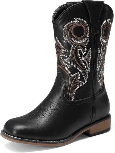 DREAM PAIRS Boys Cowboy Boots Kids Classic Western Boots Square Toe Girls Cowgirl Boots for Toddler/Little Kid/Big Kid in Kuwait