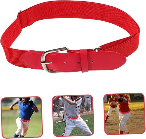 Elastic Belt Nylon Belts for Men Sports Decor Leash Leather Belt Decorate Softball Baseballs Men's Belt in Saudi Arabia