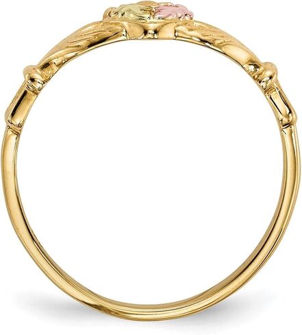 10k Yellow Gold Claddagh Ring, 12k Pink and Green Black Hills Gold in Saudi Arabia