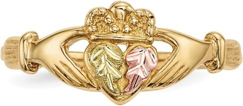 10k Yellow Gold Claddagh Ring, 12k Pink and Green Black Hills Gold in Saudi Arabia