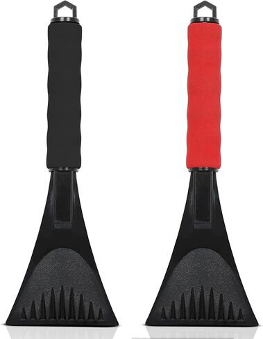 EcoNour Windshield Ice Scraper for Car | 2 Pack Scraper to Remove Snow, Frost, and Ice | Ice Crusher for Car Window with Foam Handle for Perfect Grip | Ice Removal Accessories in Saudi Arabia