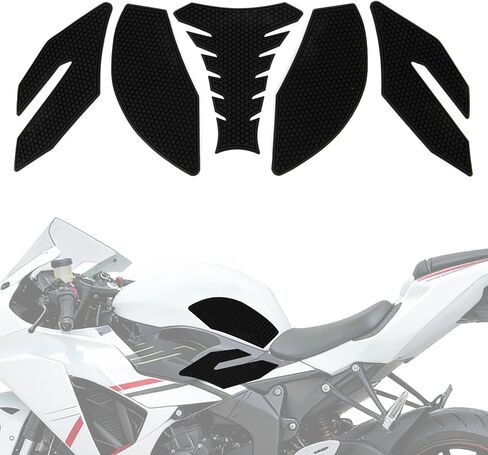وسادات الخزان لـ ZX6R مع لاصق قوي - واقي زاوية خزان الوقود للدراجات النارية ومقابض الخزان المضادة للانزلاق لـ ZX-6R 636 2009-2025 in Kuwait