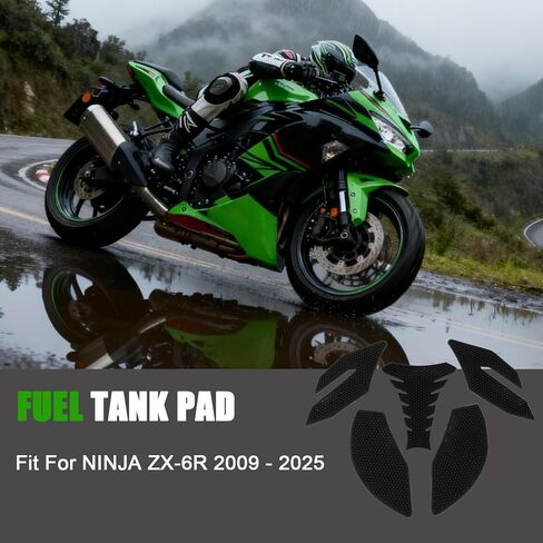 وسادات الخزان لـ ZX6R مع لاصق قوي - واقي زاوية خزان الوقود للدراجات النارية ومقابض الخزان المضادة للانزلاق لـ ZX-6R 636 2009-2025 in Kuwait