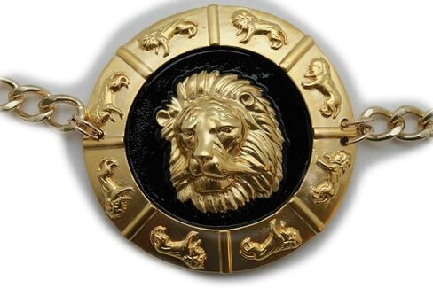 TrendyFashionJewelry Women Belt Hip High Waist Lion Medallion Buckle Charm Buckle Gold Metal Chains XS S M in Saudi Arabia