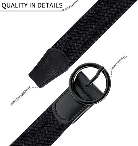 PINKTEE Braided Stretch Belt for Women and Men Fabric Woven Golf Belt Elastic Casual for Golf Jeans Pants in Saudi Arabia