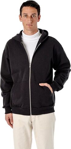 سترة بغطاء للرأس من الصوف الثقيل بسحاب من LOS ANGELES APPAREL HF10 - طراز ممتاز للجنسين، راحة دافئة، صناعة أمريكية in Kuwait