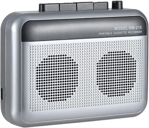 مشغل مسجل كاسيت محمول من FIOLEES، مشغل شريط AM FM مدمج عتيق مع مكبر صوت كبير، مقبس سماعة أذن استريو، يدعم تسجيل الميكروفون، مدعوم ببطارية USB أو AA in Kuwait