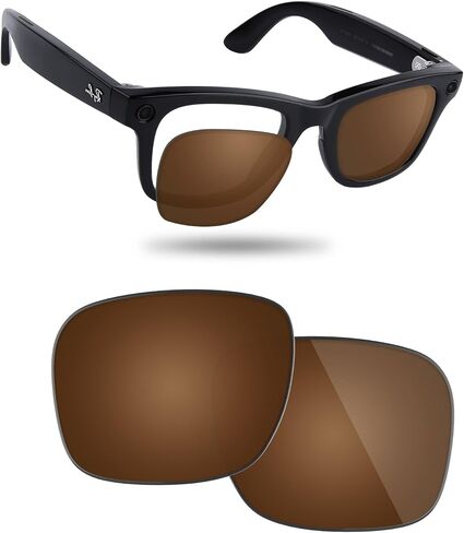 عدسات بديلة متوافقة مع النظارات الذكية Ray-Ban Meta Wayfarer RW4006 مقاس 50 مم، مقاومة للصدمات وملاءمة مثالية in Saudi Arabia