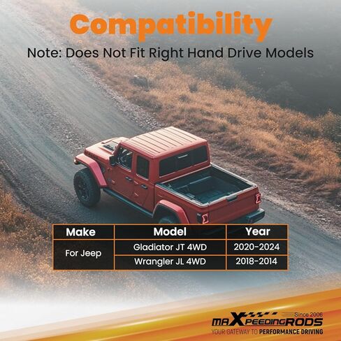 maXpeedingrods Adjustable 0-4.5" Front Track Bar for Jeep Gladiator JT Jeep Wrangler JL 2018-2024, Wear-resistant Pol Bushing with Zerk Fittings in Kuwait