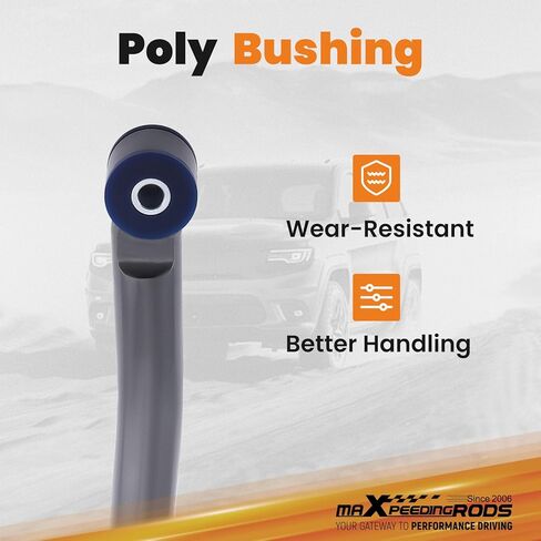 maXpeedingrods Adjustable 0-4.5" Front Track Bar for Jeep Gladiator JT Jeep Wrangler JL 2018-2024, Wear-resistant Pol Bushing with Zerk Fittings in Kuwait