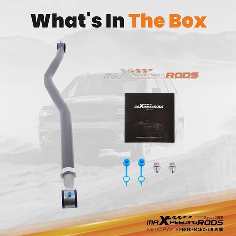 maXpeedingrods Adjustable 0-4.5" Front Track Bar for Jeep Gladiator JT Jeep Wrangler JL 2018-2024, Wear-resistant Pol Bushing with Zerk Fittings in Kuwait